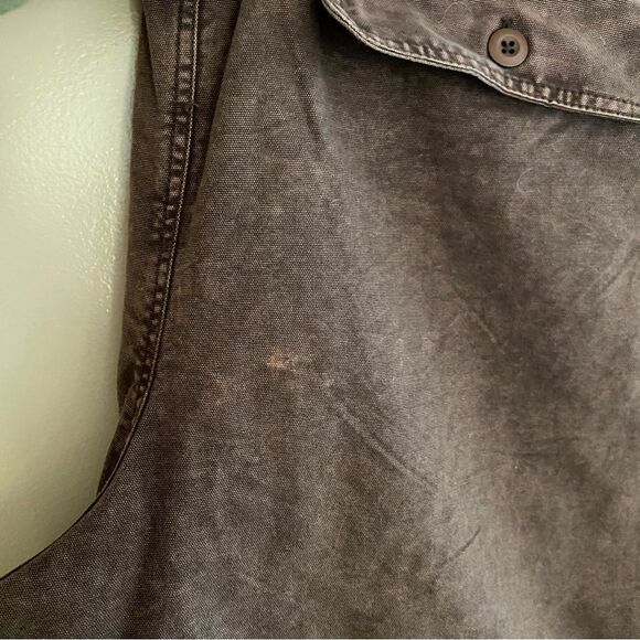 NWT Free People River Stone pants cargo baggy loose fit cotton brown Sz M - Picture 11 of 11